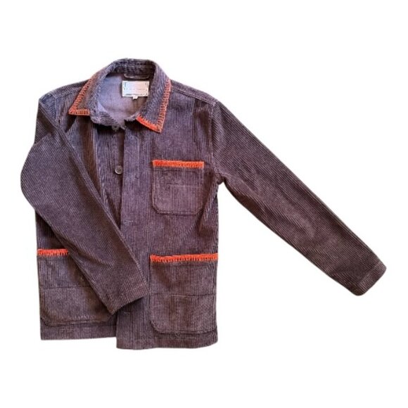 Custom Brown Lingua Franca Corduroy Jacket Beatles Ticket to Ride - Picture 3 of 3